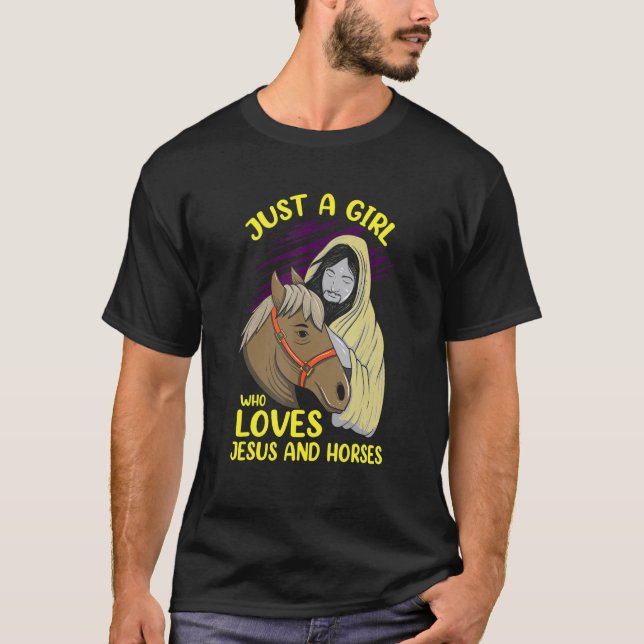 Camiseta Só Uma Menina Que Ama Jeses E Cavalos Ridi (Frente)