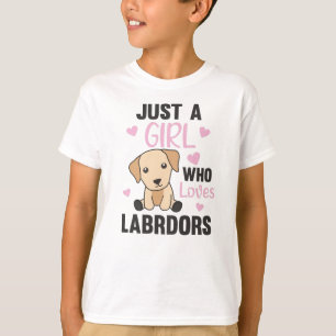 Camiseta Só Uma Menina Que Ama Labrador Cães Bichinhos