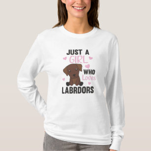 Camiseta Só Uma Menina Que Ama Labrador Cães Bichinhos