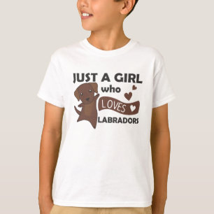 Camiseta Só Uma Menina Que Ama Labrador Cães Bichinhos