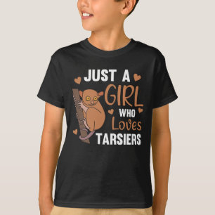 Camiseta Só Uma Menina Que Ama Macaco Fresco De Tarsiers