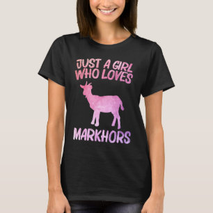 Camiseta Só Uma Menina Que Ama Markhors Para As Mulheres Ca