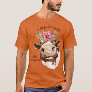 Camiseta Só Uma Menina Que Ama Muito Leite De Vaca Farmer