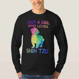 Camiseta Só Uma Menina Que Ama O Cachorro Shu Tzu Engraçado