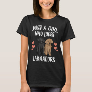 Camiseta Só Uma Menina Que Ama O Cão Dos Labradores