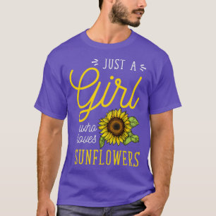 Camiseta Só Uma Menina Que Ama O Girassol, Arte Florista