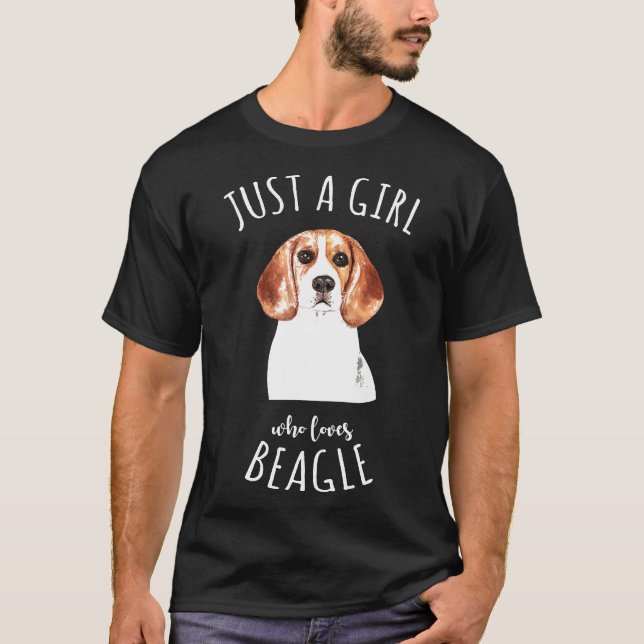 Camiseta Só Uma Menina Que Ama O Melhor Cão De Beagle (Frente)