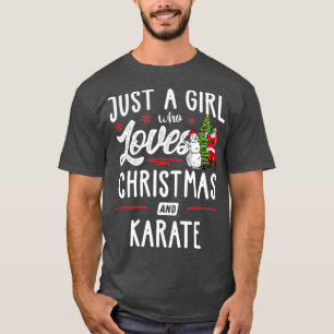 Camiseta Só Uma Menina Que Ama O Natal E O Presente De Kar