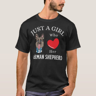Camiseta Só Uma Menina Que Ama O Perf De Cachorro German s