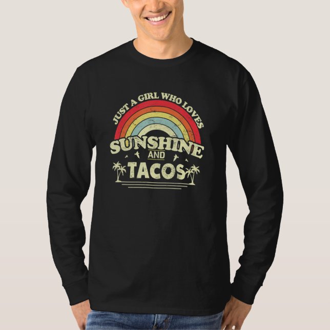 Camiseta Só Uma Menina Que Ama O Sol E Os Tacos (Frente)
