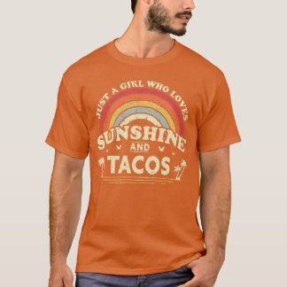 Camiseta Só Uma Menina Que Ama O Sol E Os Tacos
