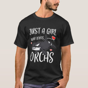 Camiseta Só Uma Menina Que Ama Orcas Cute Killer Whales Cos