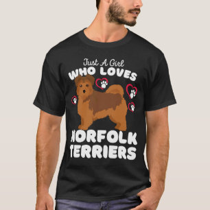 Camiseta Só Uma Menina Que Ama Os Cachorros Bonitos Do Norf