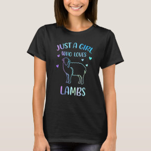 Camiseta Só Uma Menina Que Ama Os Cordeiros Para O Lamb
