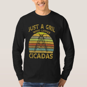 Camiseta Só Uma Menina Que Ama Os Entomólogos Das Cicadas 1