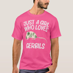 Camiseta Só Uma Menina Que Ama Os Gerbilis Para As Mulheres