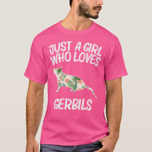 Camiseta Só Uma Menina Que Ama Os Gerbilis Para As Mulheres
