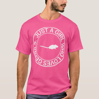 Camiseta Só Uma Menina Que Ama Os Gerbilis Para As Mulheres