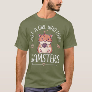 Camiseta Só Uma Menina Que Ama Os Hamsters Rodent Engraçado