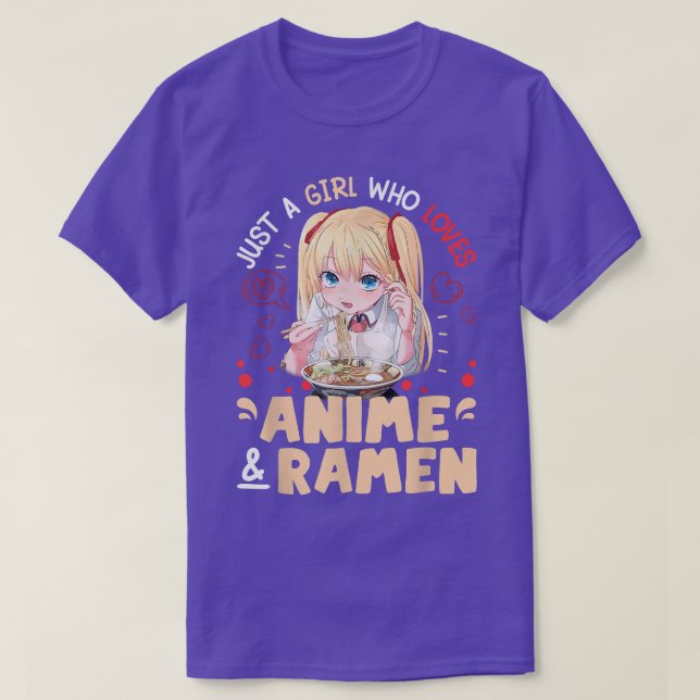 Camiseta Só Uma Menina Que Ama Os Japoneses De Anime E Rame (Frente do Design)
