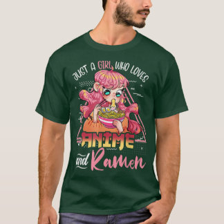 Camiseta Só Uma Menina Que Ama Os Japoneses De Anime E Rame