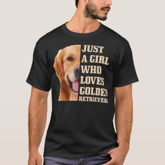 Camiseta Só Uma Menina Que Ama Ouro Cachorro De Retriever D