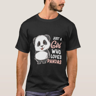 Camiseta Só Uma Menina Que Ama Pandas Cute Panda Girl