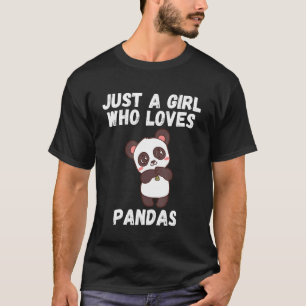 Camiseta Só Uma Menina Que Ama Pandas Panda Para Meninas