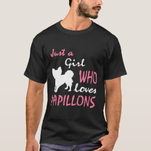 Camiseta Só Uma Menina Que Ama Papillon Girl Papillon