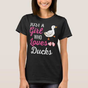 Camiseta Só Uma Menina Que Ama Patos Bonitos
