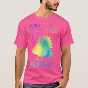 Camiseta Só Uma Menina Que Ama Perus Engraçados Turcos Por