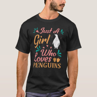 Camiseta Só Uma Menina Que Ama Pinguins, Mulher Pinguim