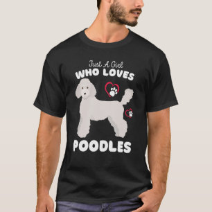 Camiseta Só Uma Menina Que Ama Poodles Cute Poodle Kids