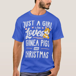 Camiseta Só Uma Menina Que Ama Porcos De Guiné E Natal -