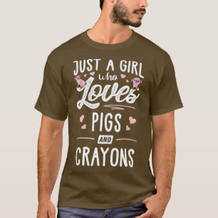 Camiseta Só Uma Menina Que Ama Porcos E Gizes De Gim.
