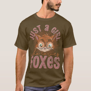 Camiseta Só Uma Menina Que Ama Raposa De Raposa De Raposa