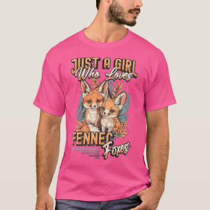 Camiseta Só Uma Menina Que Ama Raposas Fennec