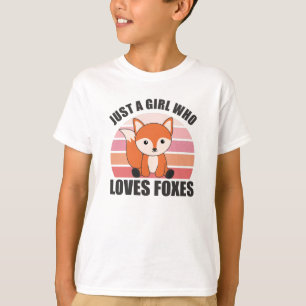 Camiseta Só Uma Menina Que Ama Raposas, Raposa Engraçada