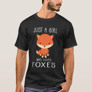 Camiseta Só Uma Menina Que Ama Raposas Raposas Meninas Cute