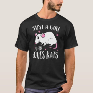 Camiseta Só Uma Menina Que Ama Ratos Engraçados