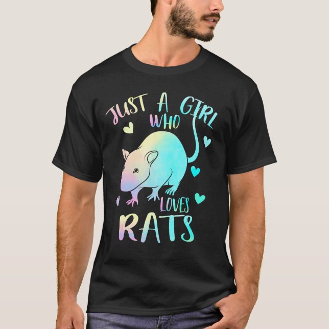 Camiseta Só Uma Menina Que Ama Ratos Que Pareciam Um Rato B (Frente)