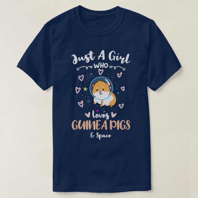 Camiseta Só Uma Menina Que Ama Suínos De Guiné E Premiu Esp (Frente do Design)