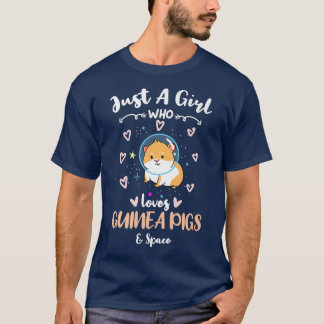 Camiseta Só Uma Menina Que Ama Suínos De Guiné E Premiu Esp