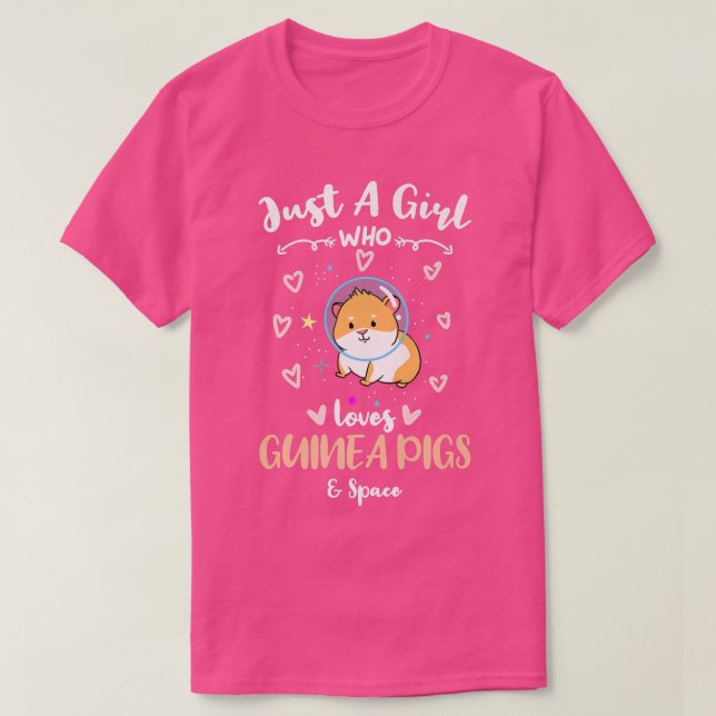 Camiseta Só Uma Menina Que Ama Suínos De Guiné E Premiu Esp (Frente do Design)