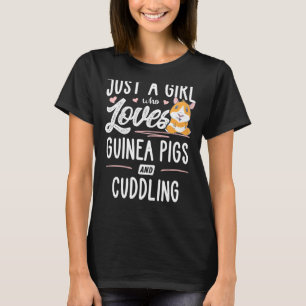 Camiseta Só Uma Menina Que Ama Suínos E Cuddling