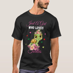 Camiseta Só Uma Menina Que Ama Tartaruga Marinha