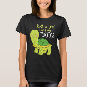 Camiseta Só Uma Menina Que Ama Tartaruga Marinha