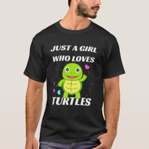 Camiseta Só Uma Menina Que Ama Tartarugas Do Mar