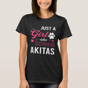 Camiseta Só Uma Menina Que É Uma Mulher Akitas Pet R