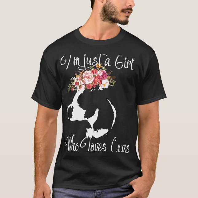 Camiseta Só Uma Moça Que Ama Vacas Premium (Frente)